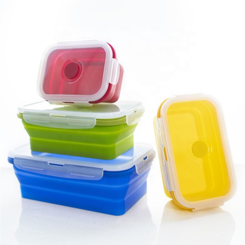 Injection Moulding silicon lunch Box Square