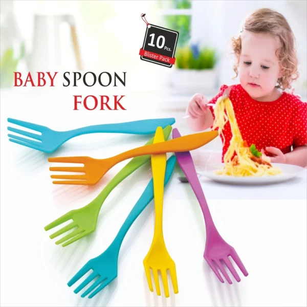 Rio industries Kids  Fork | Children Plastic Baby Fork 